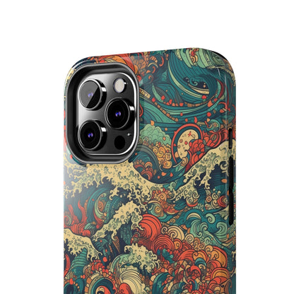 Multi-Hued Swirls - Wave of Colors - Tough Phone Case