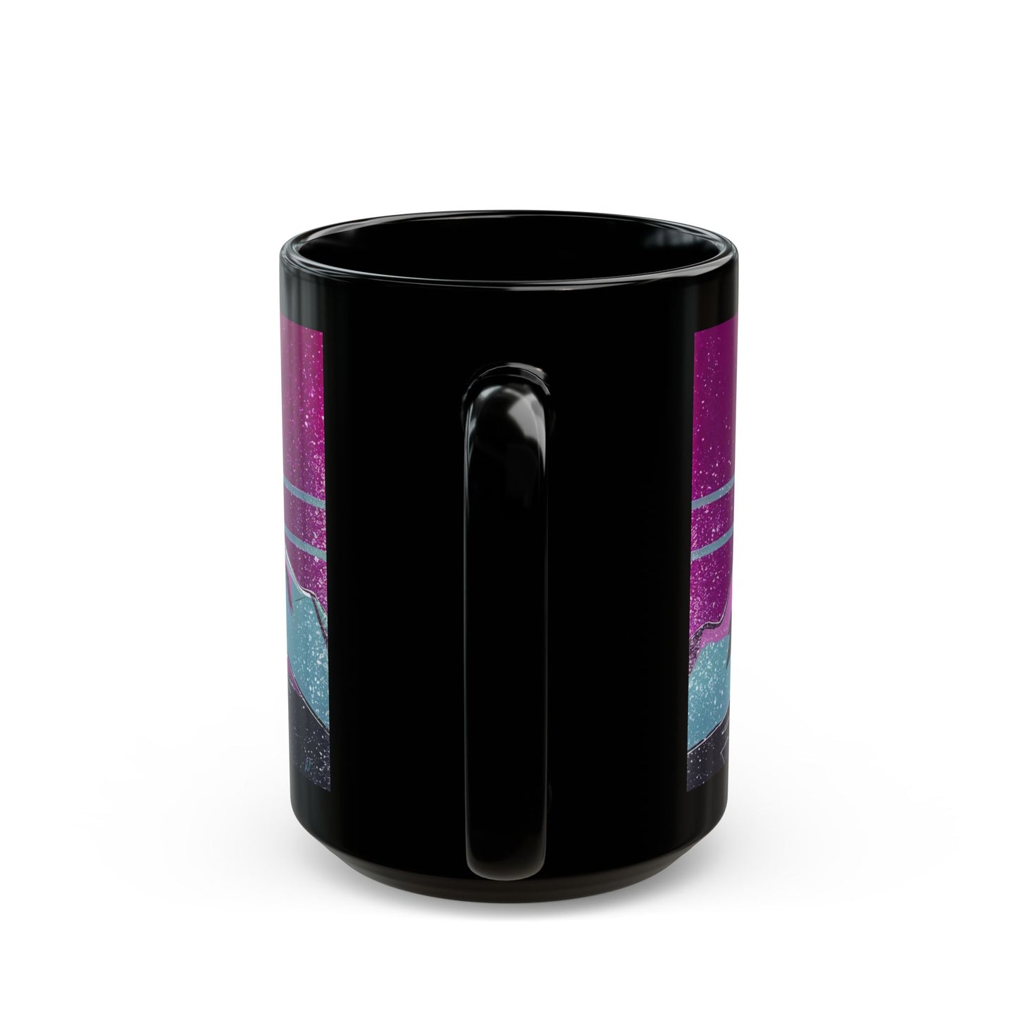 Bigfoot Sunset Dream Mug – Vaporwave-Inspired Mountaintop