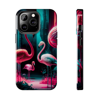 Vibrant Flamingo Gathering Tough Phone Case