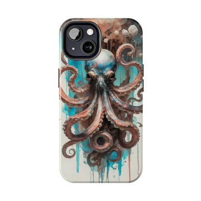 Serene Octopus Watercolor Tough Phone Case