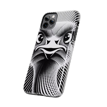 Mystical Stare Monochrome Ostrich Tough Phone Case