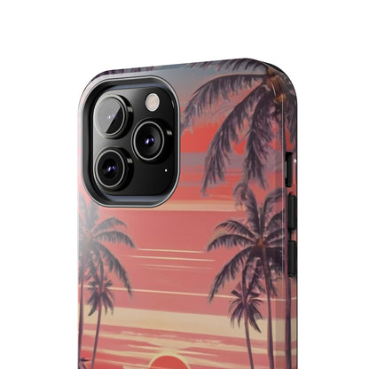 Sunset Serenity Palm Shore Tough Phone Case
