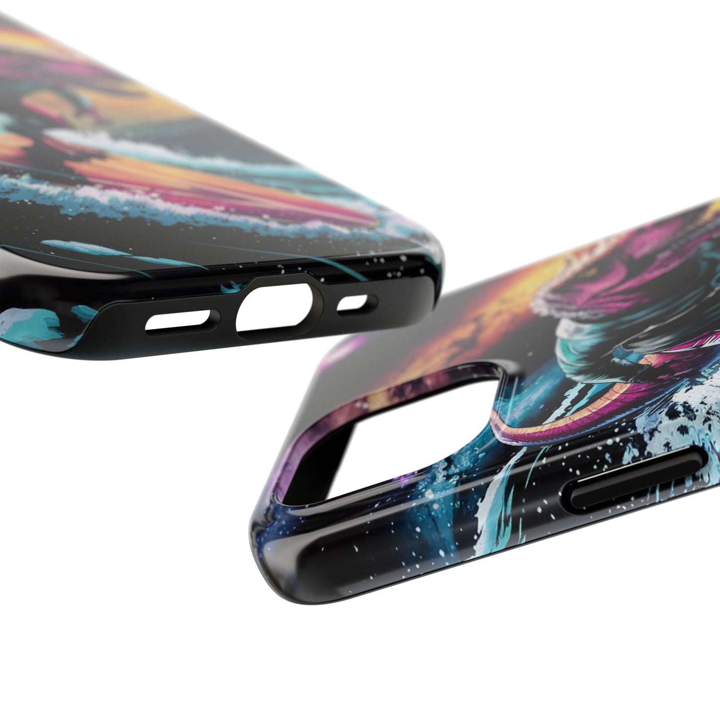 Cosmic T-Rex Surfer Tough Phone Case