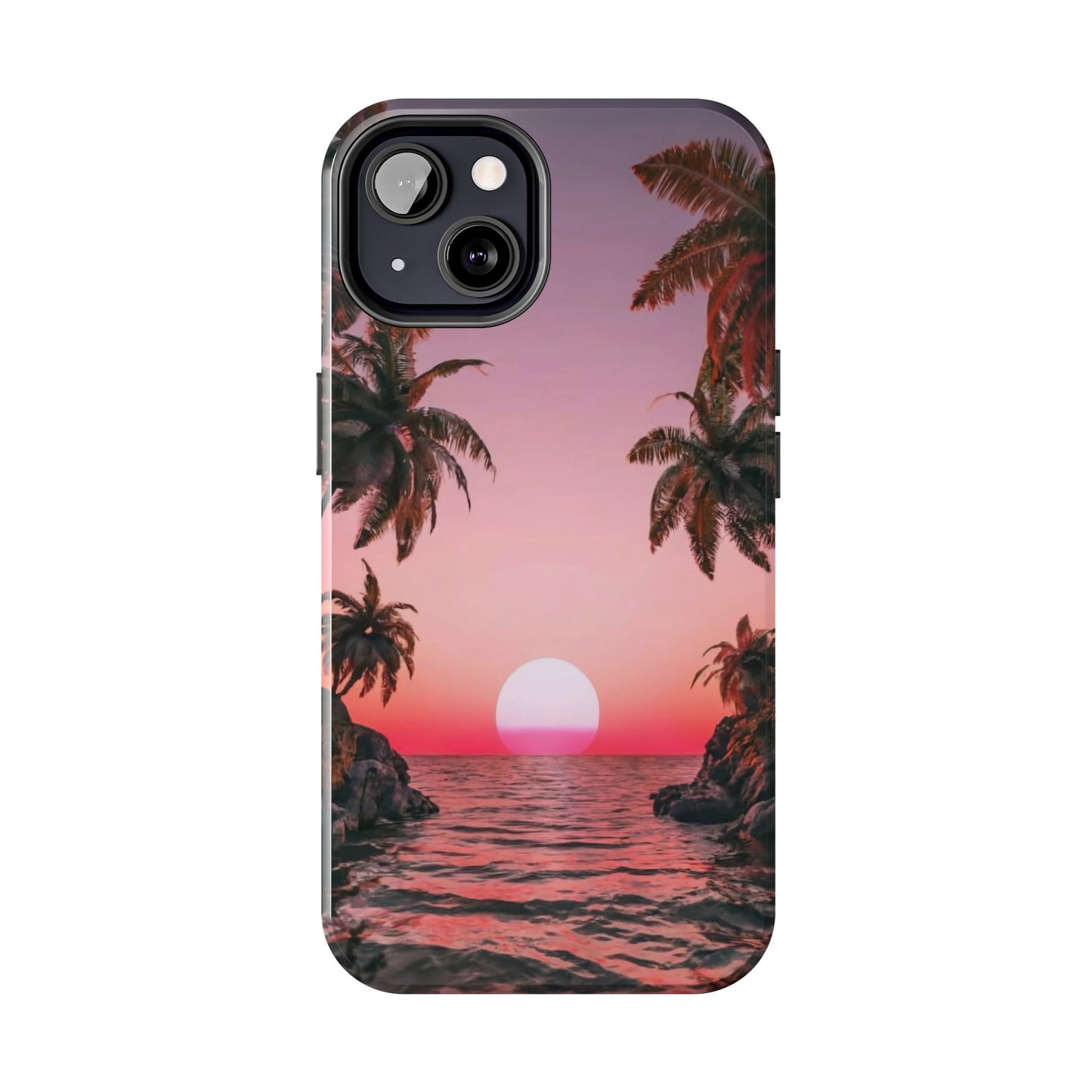 Golden Horizon Palm Sunset Tough Phone Case