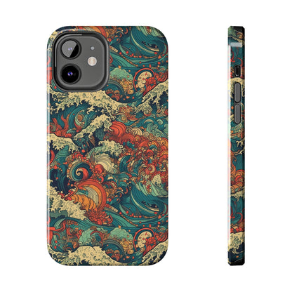 Multi-Hued Swirls - Wave of Colors - Tough Phone Case