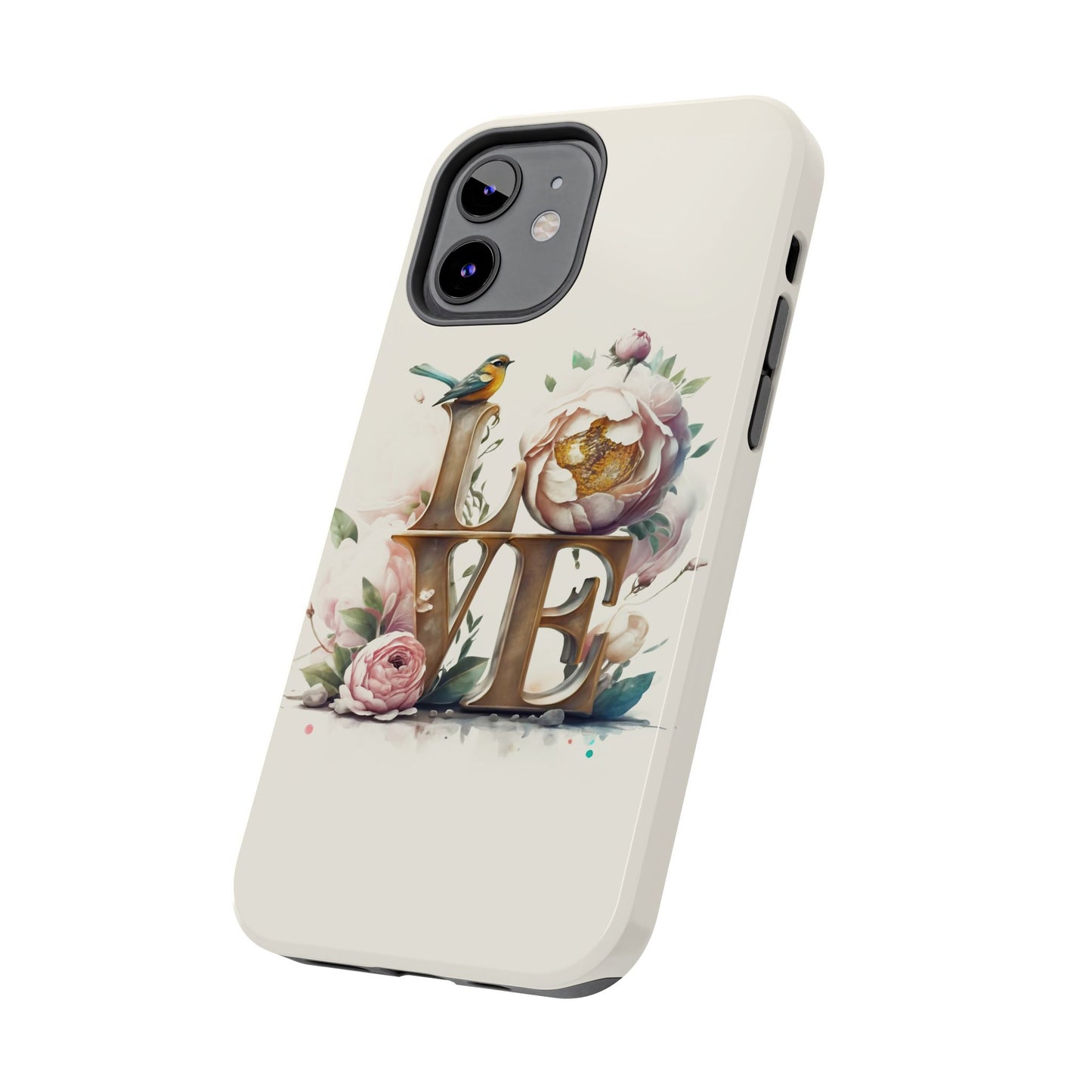 Lovebird and Bloom Watercolor Tough Phone Case