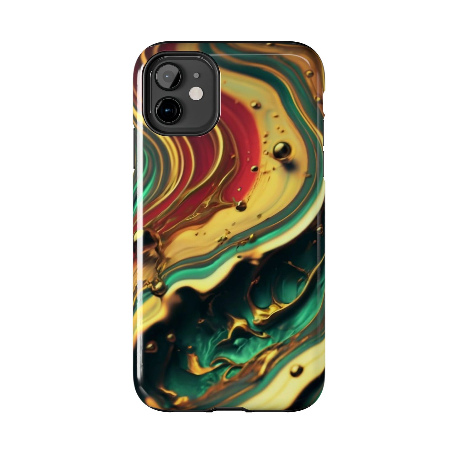 Golden Fluid Waves Defender Case