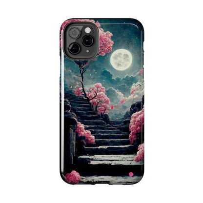 Mountain Path Cherry Blossoms Tough Phone Case