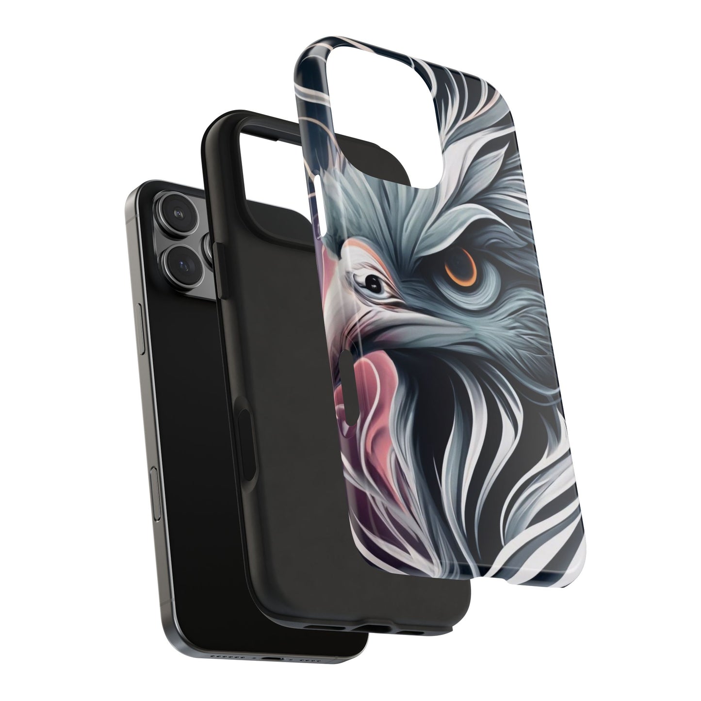 AviarySwirls Monochrome Bird Tough Phone Case