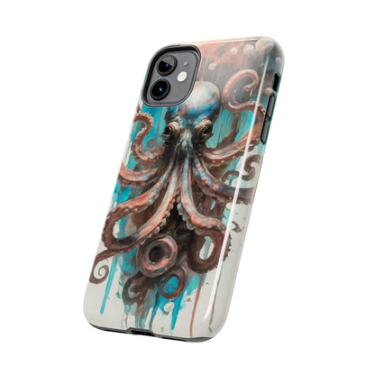 Serene Octopus Watercolor Tough Phone Case