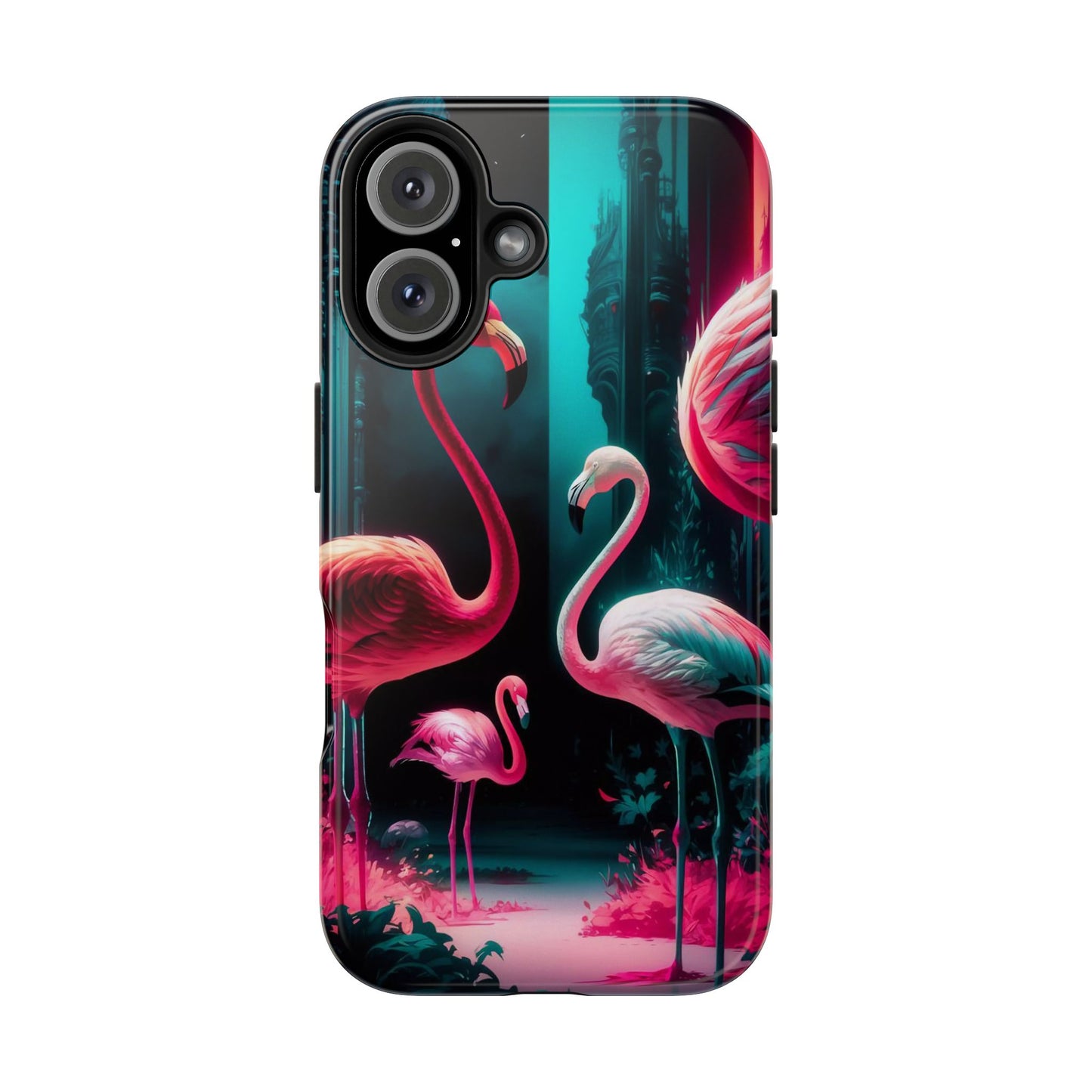 Vibrant Flamingo Gathering Tough Phone Case