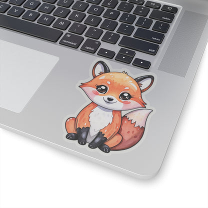 Charming Fox Watercolor Cartoon Sticker