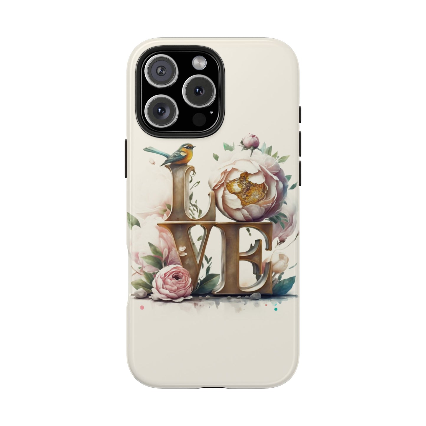 Lovebird and Bloom Watercolor Tough Phone Case