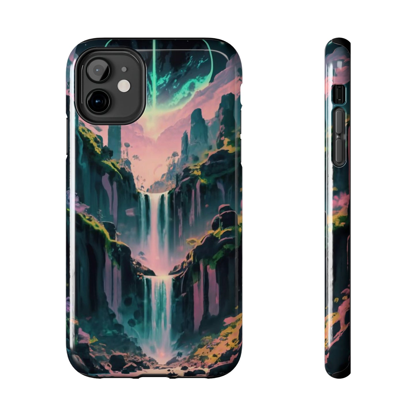 Moonfall Cascades Night View Tough Phone Case