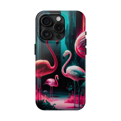 Vibrant Flamingo Gathering Tough Phone Case