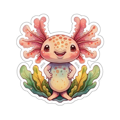 Cute Axolotl Watercolor Cartoon Sticker