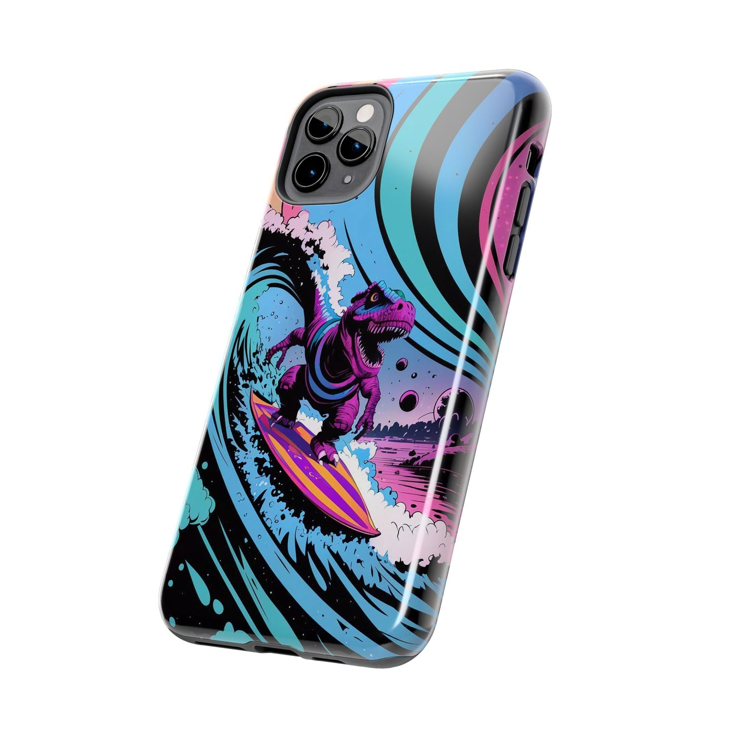 Cosmic T-Rex Surfer Adventure Tough Phone Case