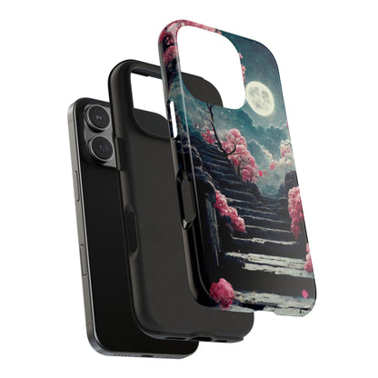 Mountain Path Cherry Blossoms Tough Phone Case