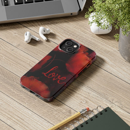 Crimson Love Blossoms Tough Phone Case