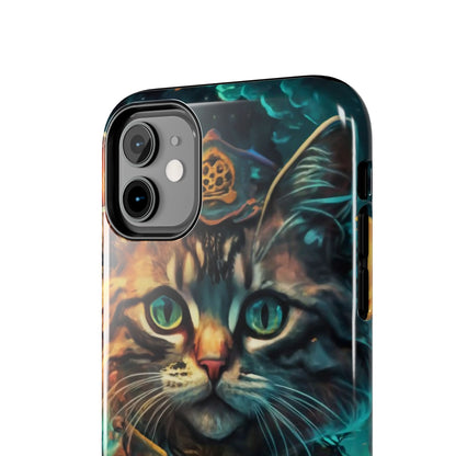 Cartoon Cat Pirate Starry Night Tough Phone Case