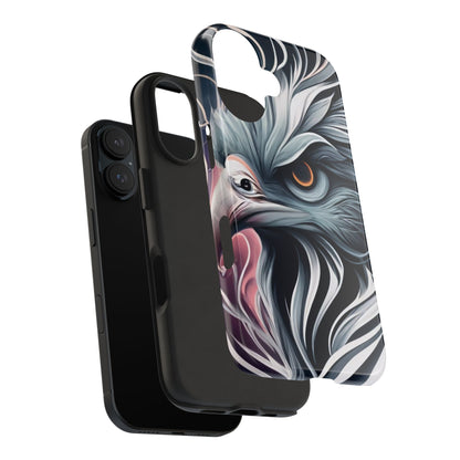 AviarySwirls Monochrome Bird Tough Phone Case