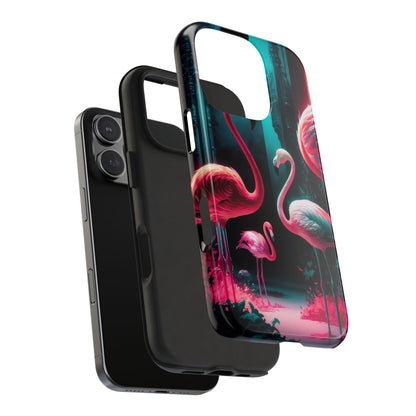 Vibrant Flamingo Gathering Tough Phone Case