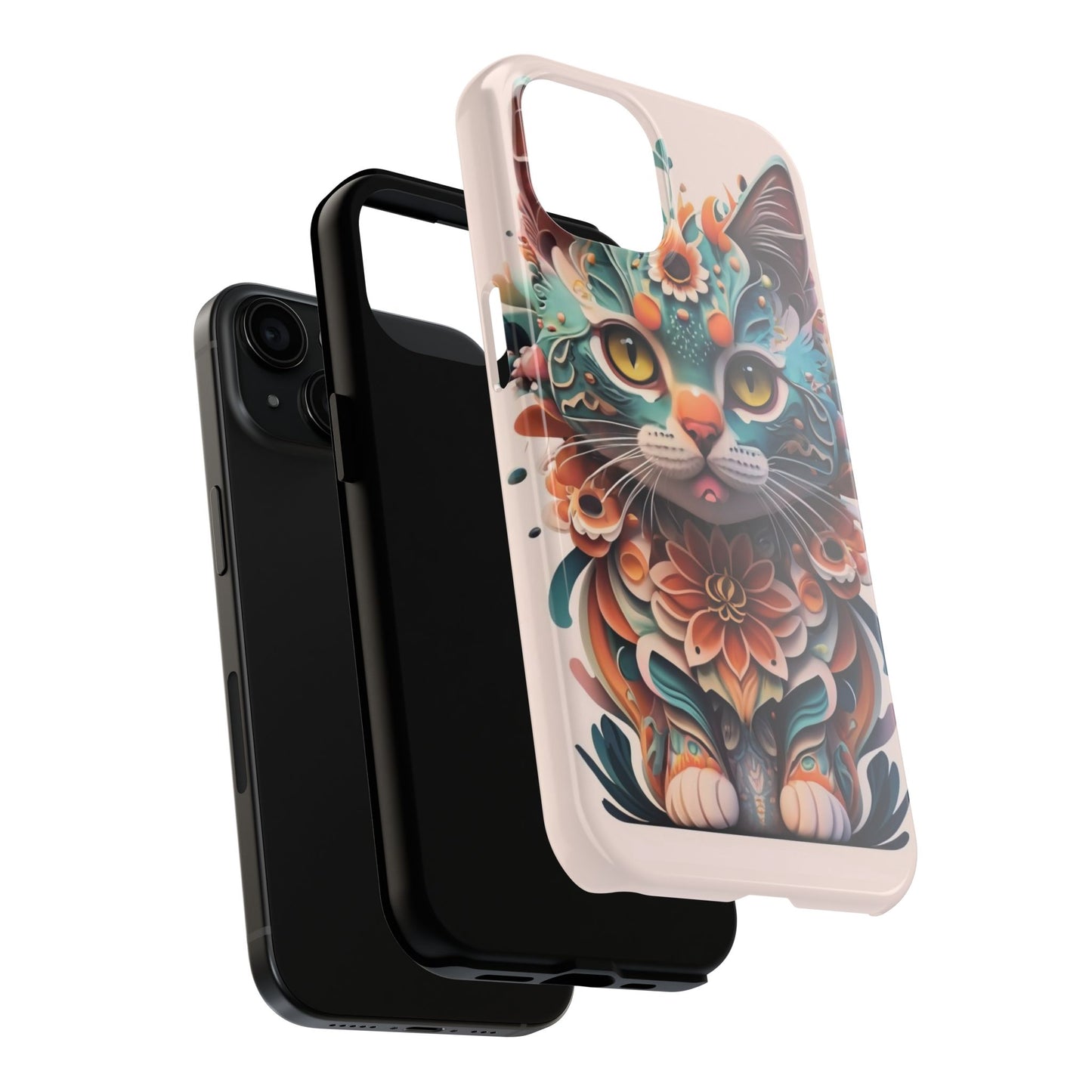 Floral Feline Armor Case