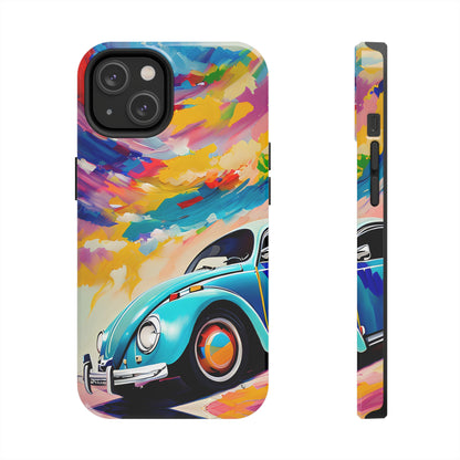 Painted Blue VDub Beetle - Tough Phone Case