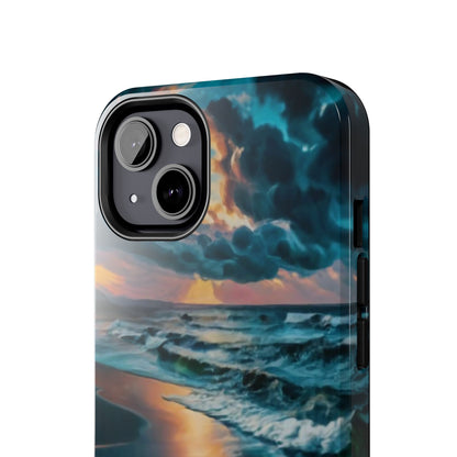 Coastal Sunset Waves Tough Phone Case