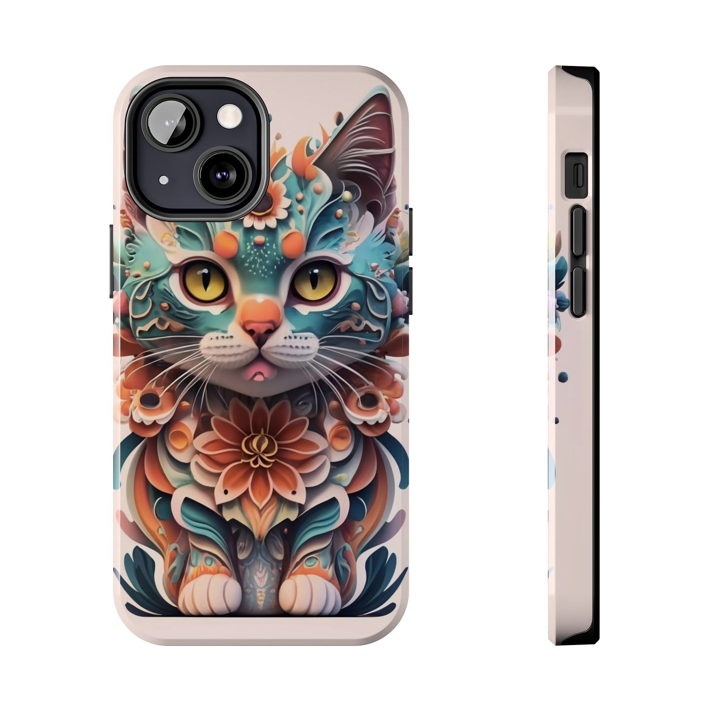 Floral Feline Armor Case