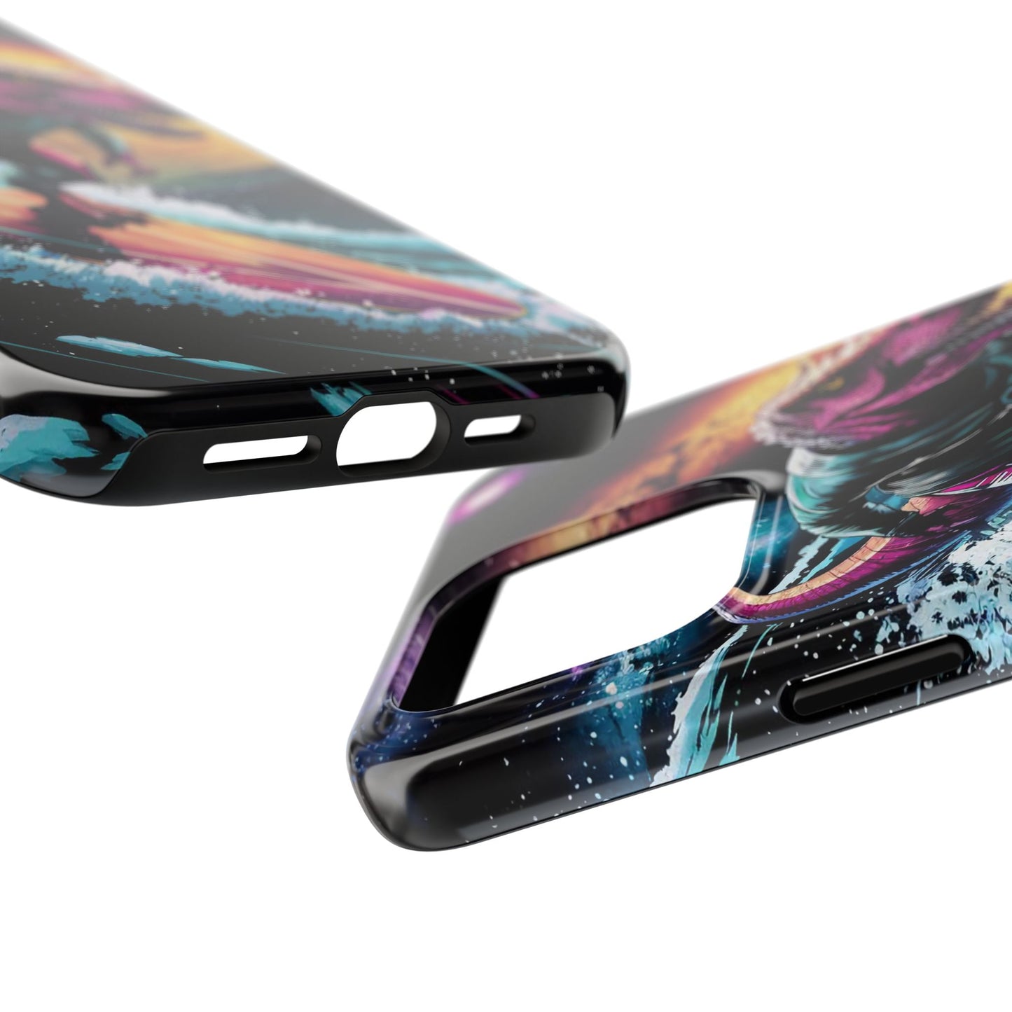 Cosmic T-Rex Surfer Tough Phone Case