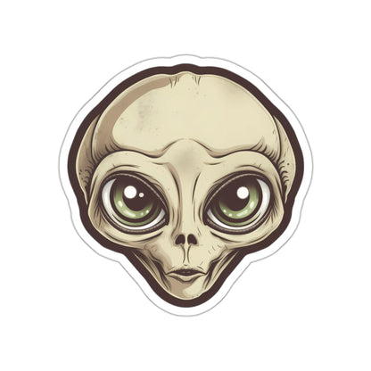 Ethereal Tan Alien Head Vinyl Sticker