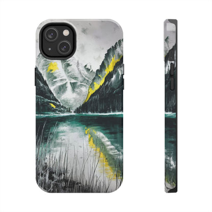 Serene Valley Charcoal Landscape Tough Phone Case