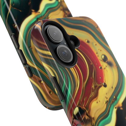 Golden Fluid Waves Defender Case