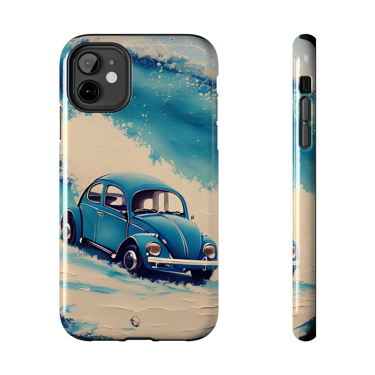 Wave Chasing Painted Blue VDub Beetle - Tough Phone Case