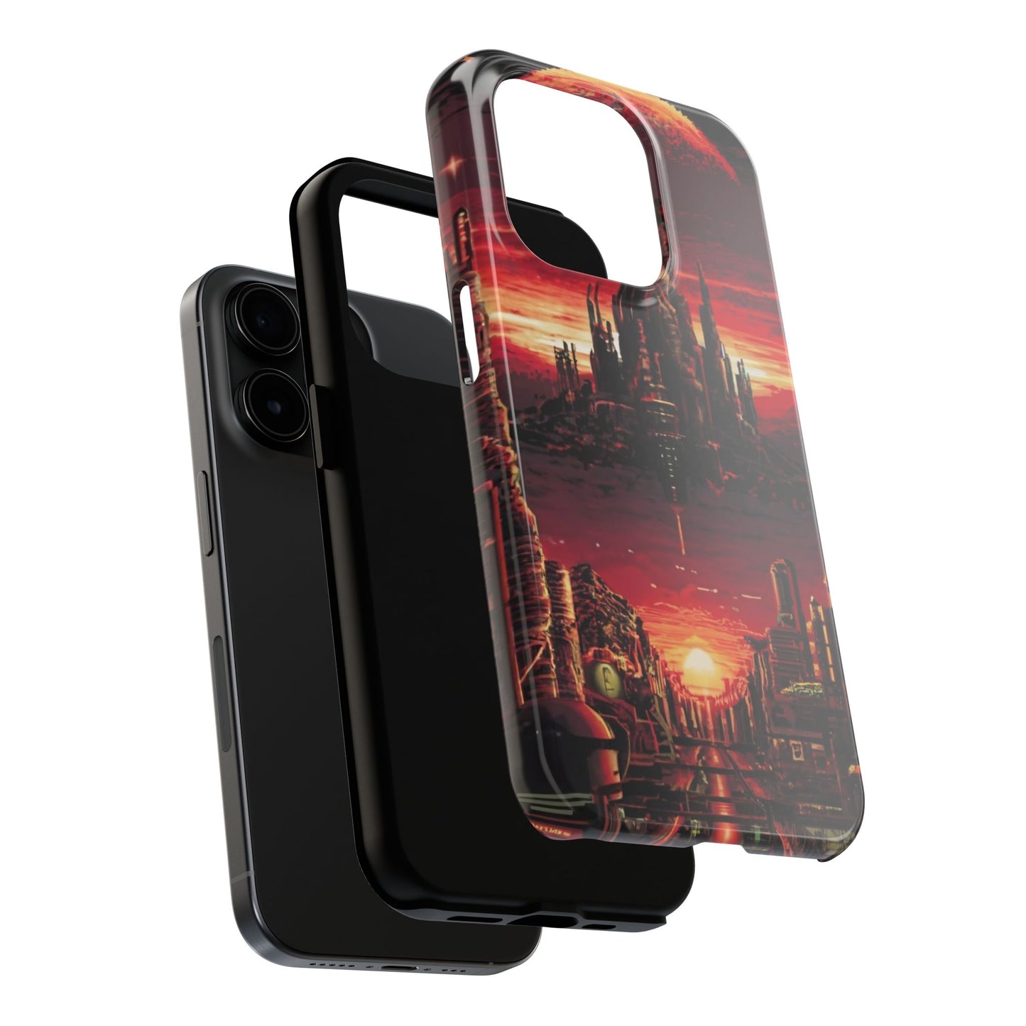 PixelVista Futuristic City Tough Phone Case