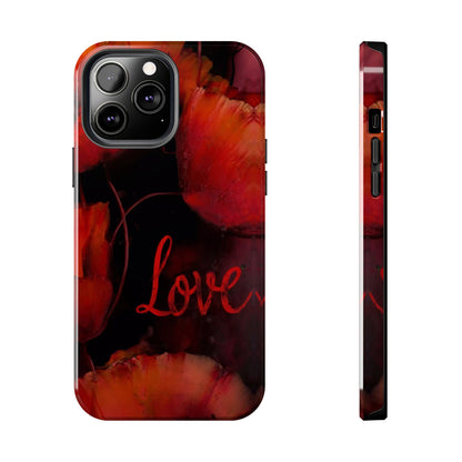 Crimson Love Blossoms Tough Phone Case