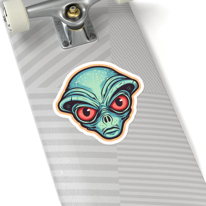 Mystic Green Alien Head Vinyl Sticker