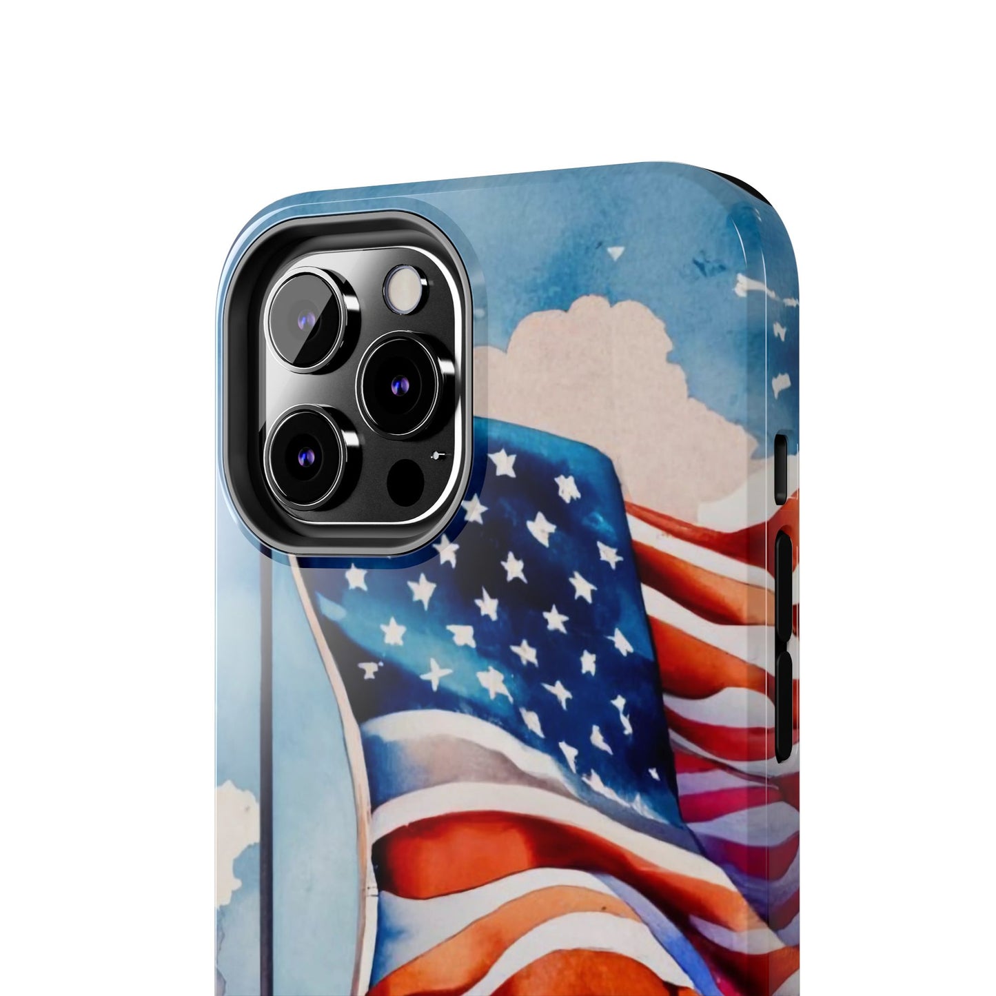 Windswept Patriot Watercolor Flag Tough Phone Case