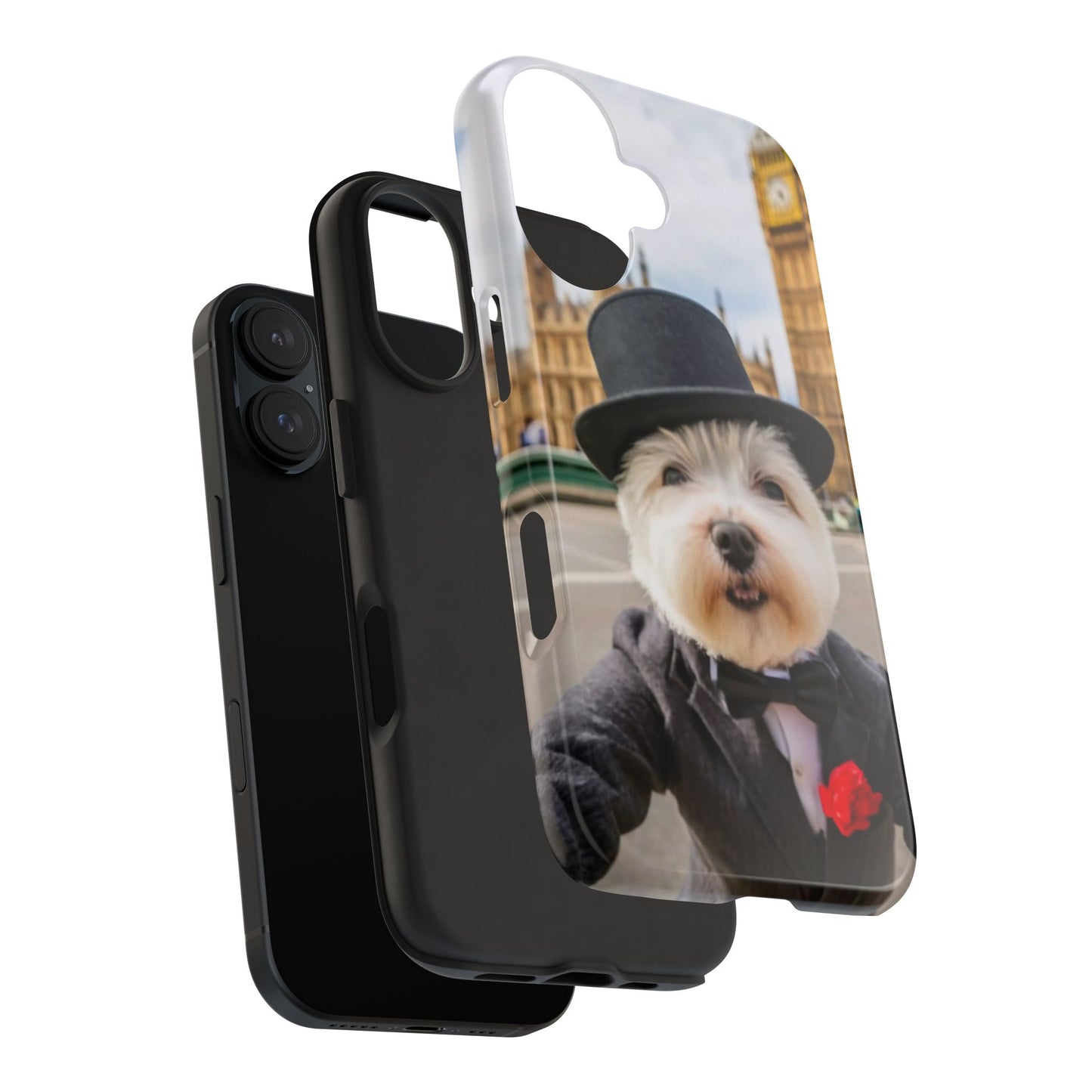 Dapper Maltese Selfie at Big Ben Tough Phone Case