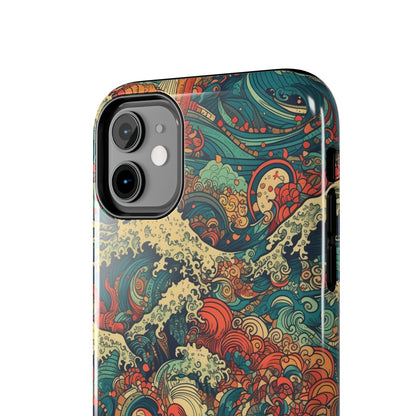 Multi-Hued Swirls - Wave of Colors - Tough Phone Case