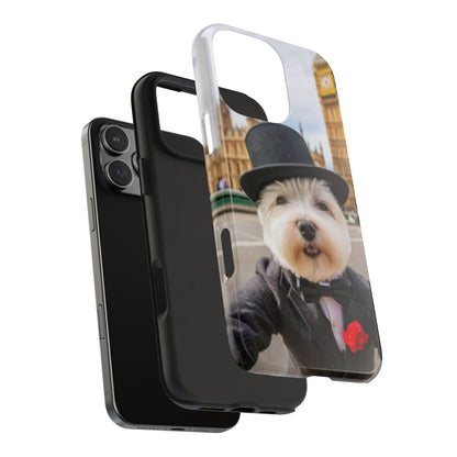 Dapper Maltese Selfie at Big Ben Tough Phone Case