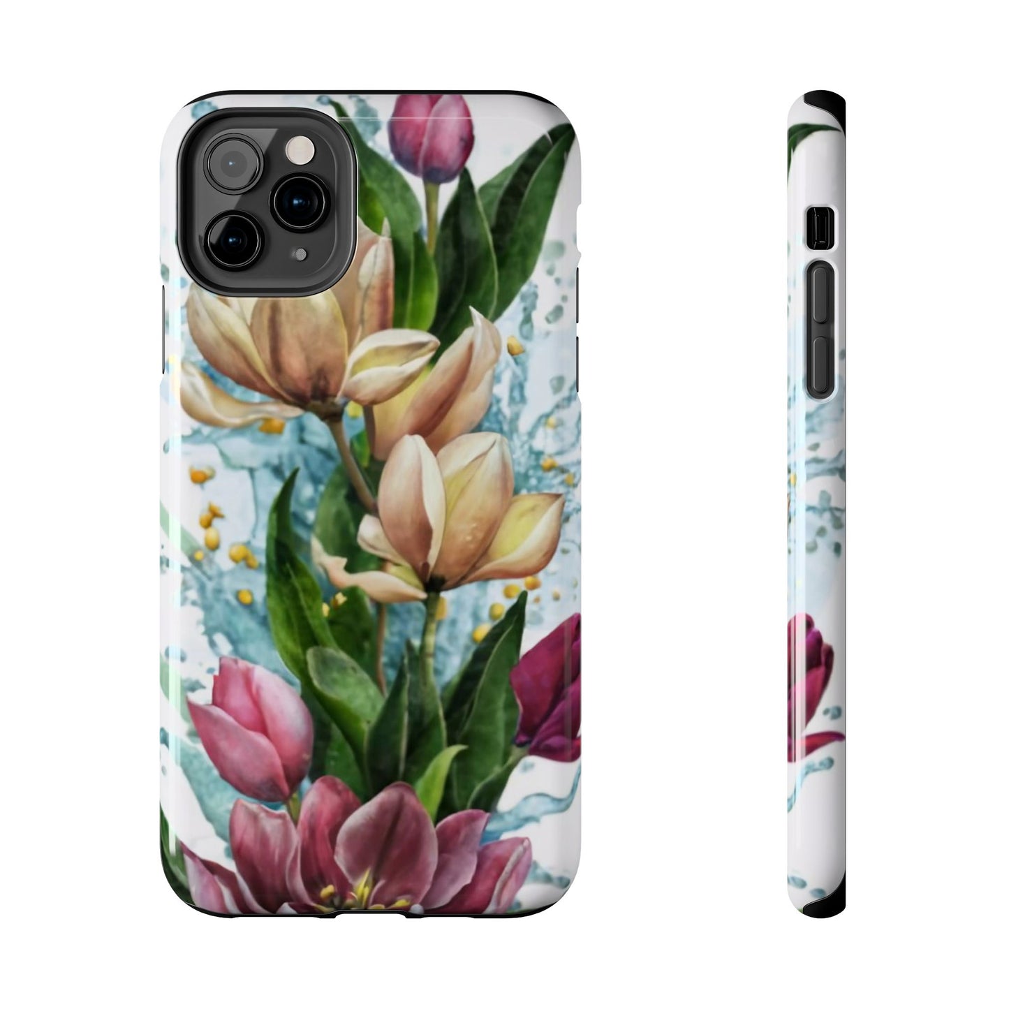 Blossom Splash Watercolor Floral Tough Phone Case