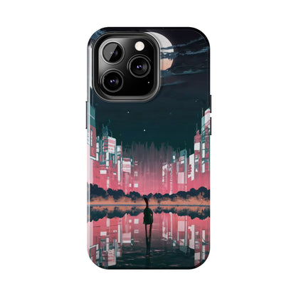 Moonlit Waterfront City Night Tough Phone Case