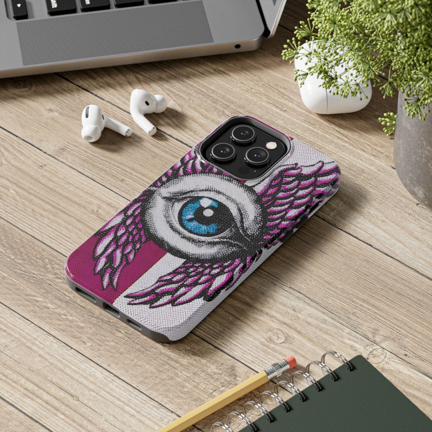 Dual-Tone Winged Eye iPhone Case