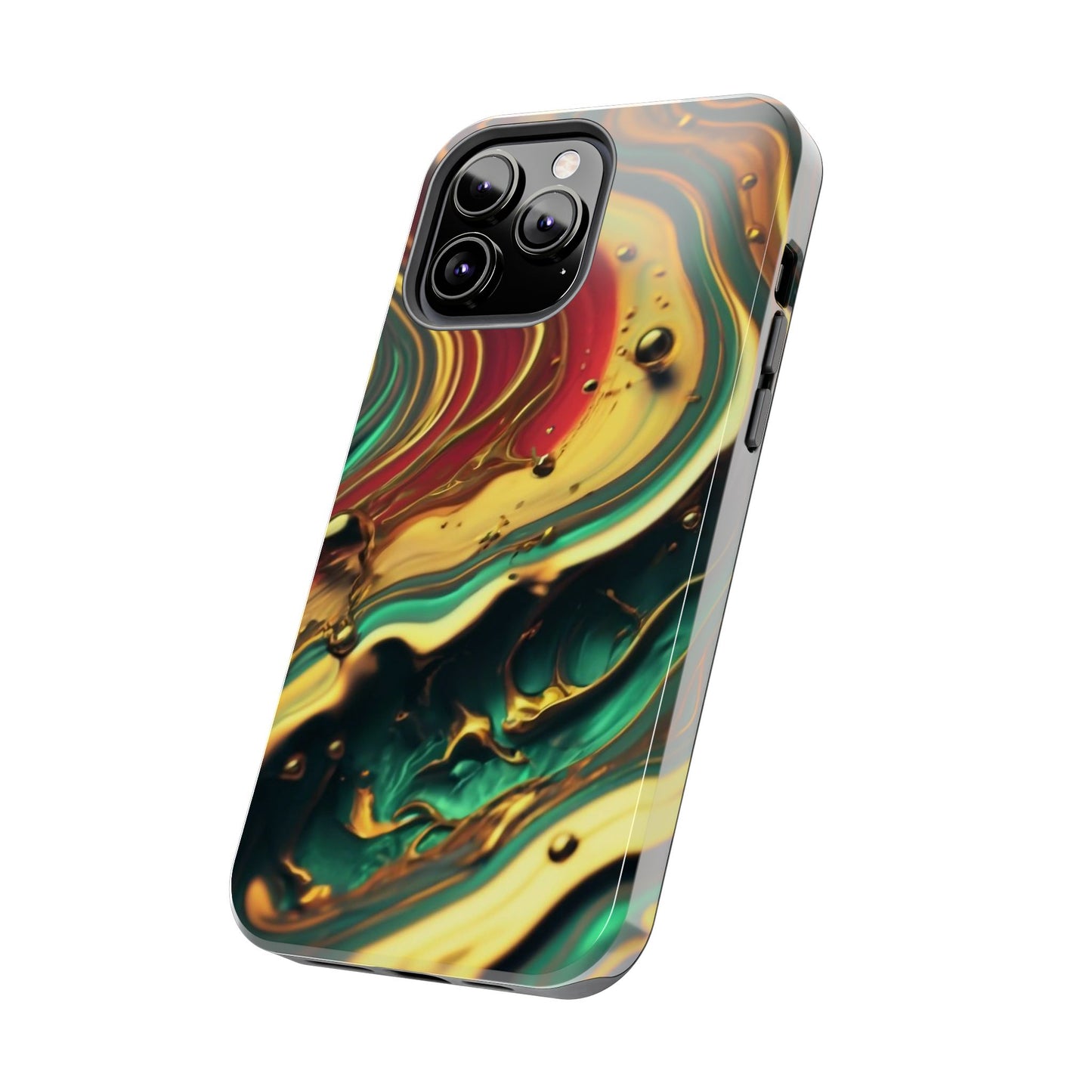 Golden Fluid Waves Defender Case