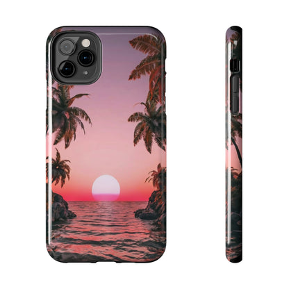 Golden Horizon Palm Sunset Tough Phone Case