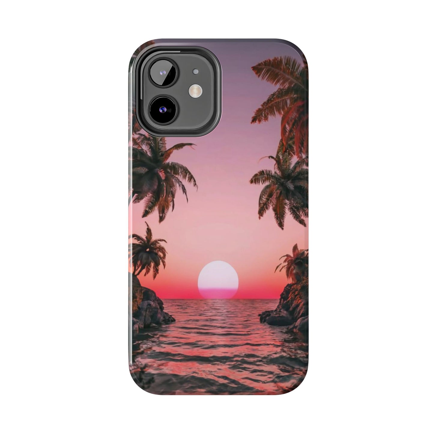 Golden Horizon Palm Sunset Tough Phone Case