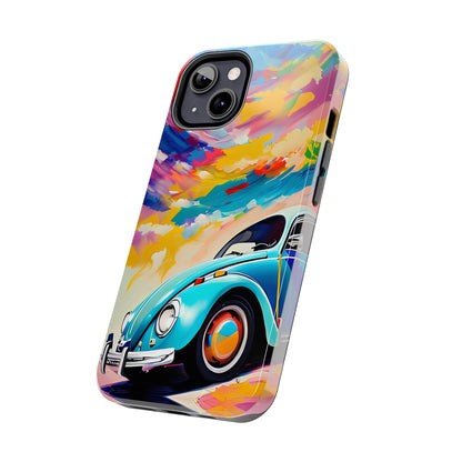 Painted Blue VDub Beetle - Tough Phone Case