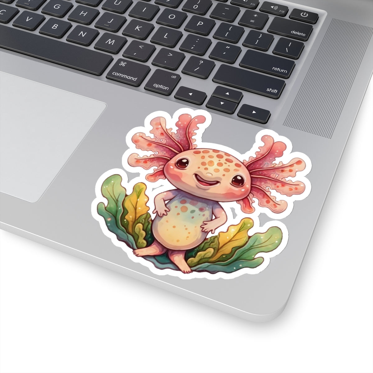 Cute Axolotl Watercolor Cartoon Sticker